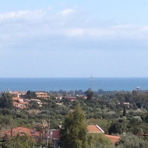 Il panorama con il mare della Sardegna dalle camere del Bed and Breakfast.