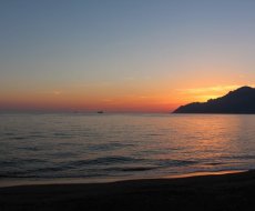 Costiera Amalfitana. Il tramonto sulla Costiera Amalfitana