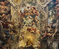 Galleria Nazionale d'Arte Antica a Palazzo Barberini. Trionfo della Divina Provvidenza di Pietro da Cortona, opera  barocca nel Palazzo Barberini a Roma.