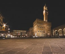 Piazza della Signoria. Foto notturna di Piazza della Signoria a Firenze