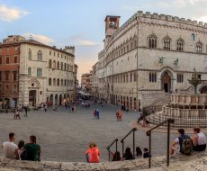 Perugia. Palazzo dei priori e il centro di Perugia