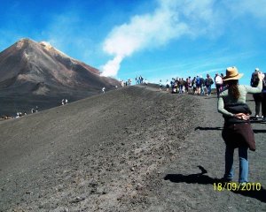 Questa foto è stata fatta durante una escursione offerta dalla funivia dell'Etna.