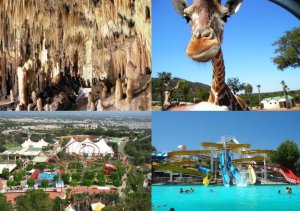 grotte, zoosafari, parco divertimento e parco acquatico