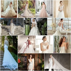 Collage di abiti da sposa con le migliori collezioni dell'anno in corso
